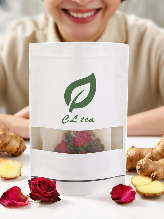 Brown sugar, ginger and rose flower tea