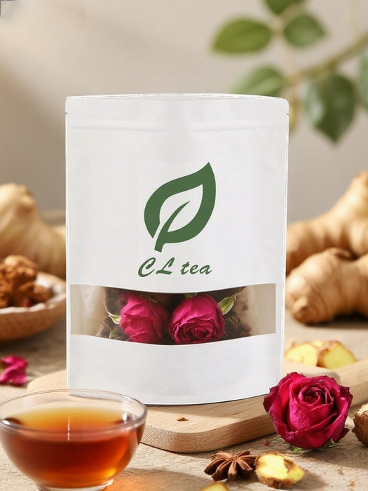 Brown sugar, ginger and rose flower tea