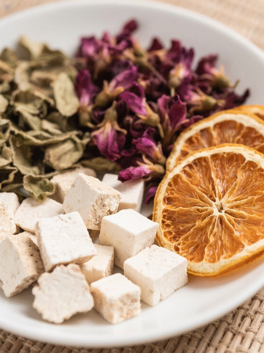 Kudzu Flower, Dried Tangerine Peel and Poria Tea