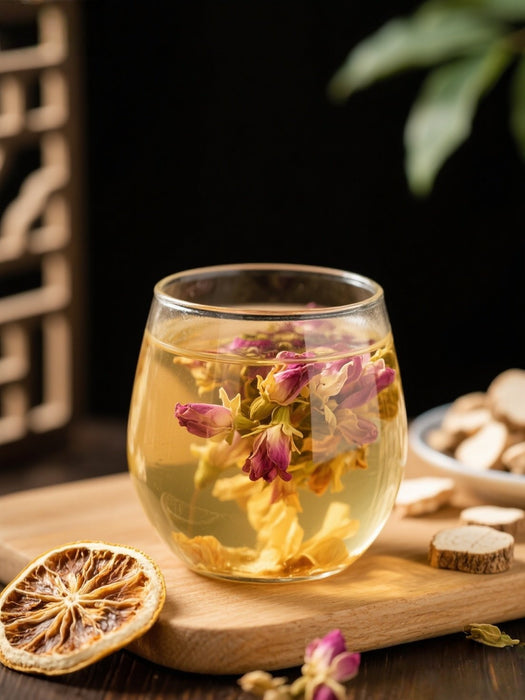 Kudzu Flower, Dried Tangerine Peel and Poria Tea