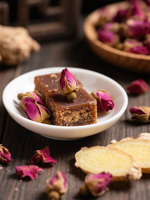 Brown sugar, ginger and rose flower tea