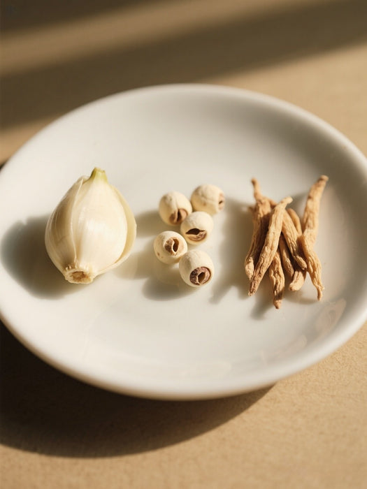 Lily, Lotus Seed and Ginseng Root Tea