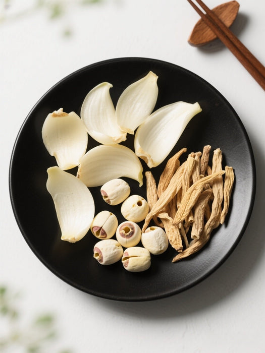 Lily, Lotus Seed and Ginseng Root Tea
